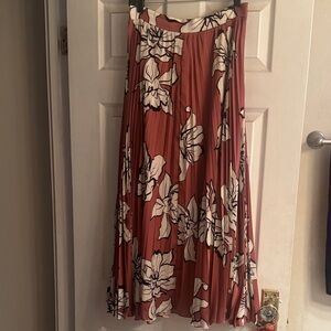 Hutch A-Line Maxi Skirt in Rust and White Floral
